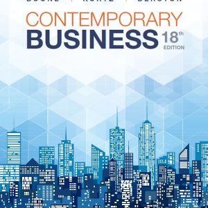 Contemporary Business (18th Edition) – Boone/Kurtz – PDF