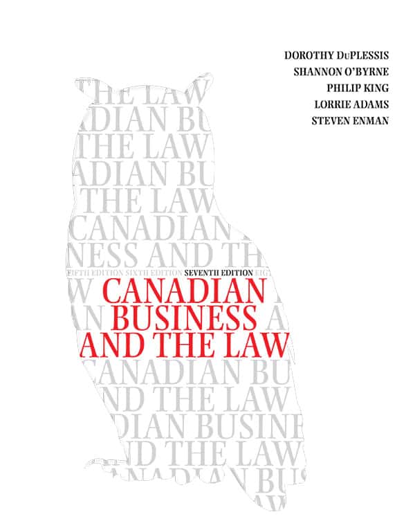 Canadian Business and the Law (7th Edition) – eBook PDF
