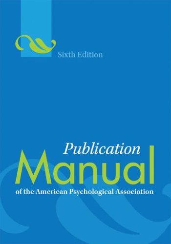 Publication Manual of the American Psychological Association (6th Edition) – PDF