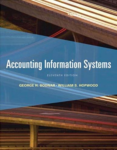 Accounting Information Systems 11th Edition George H. Bodnar, ISBN-13: 978-0132871938